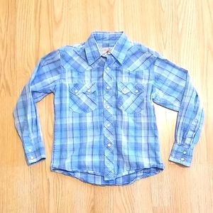 Wrangler girls 7/8 snap down top